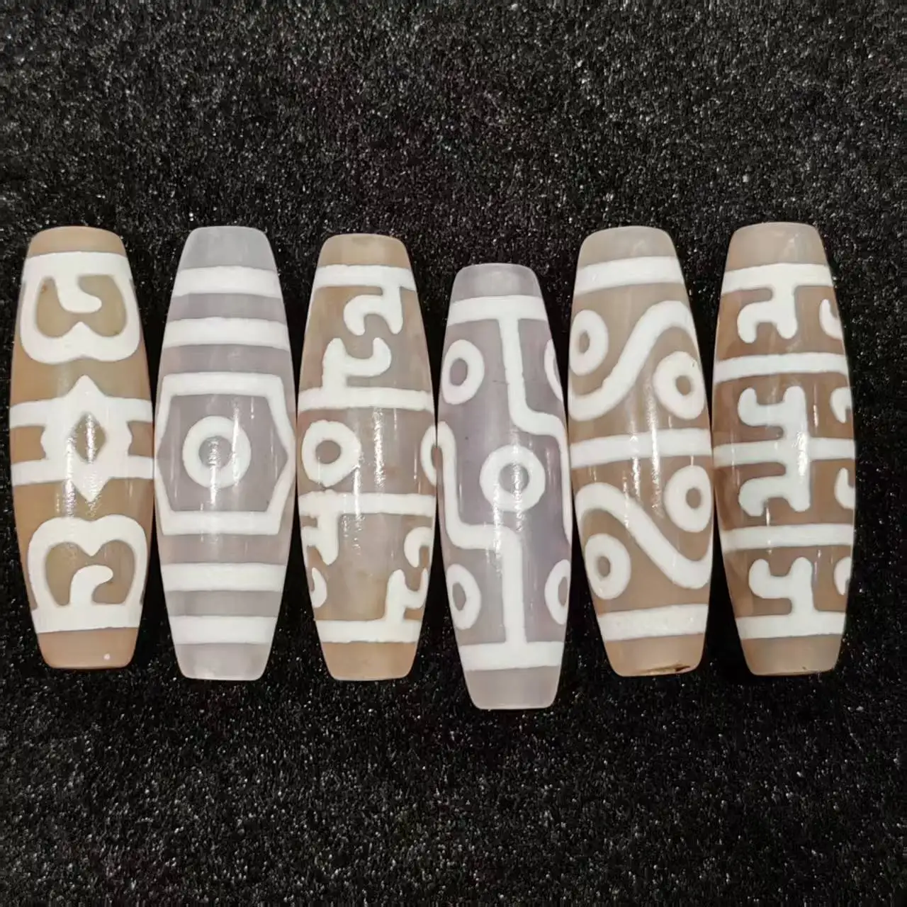 

50 шт. снежная домен, белый основный цвет, белый агат, безграничный мастер лотоса, 3-глазное 9-глазное ожерелье Тиньчжу, кулон, аксессуар «сделай сам», Дзи