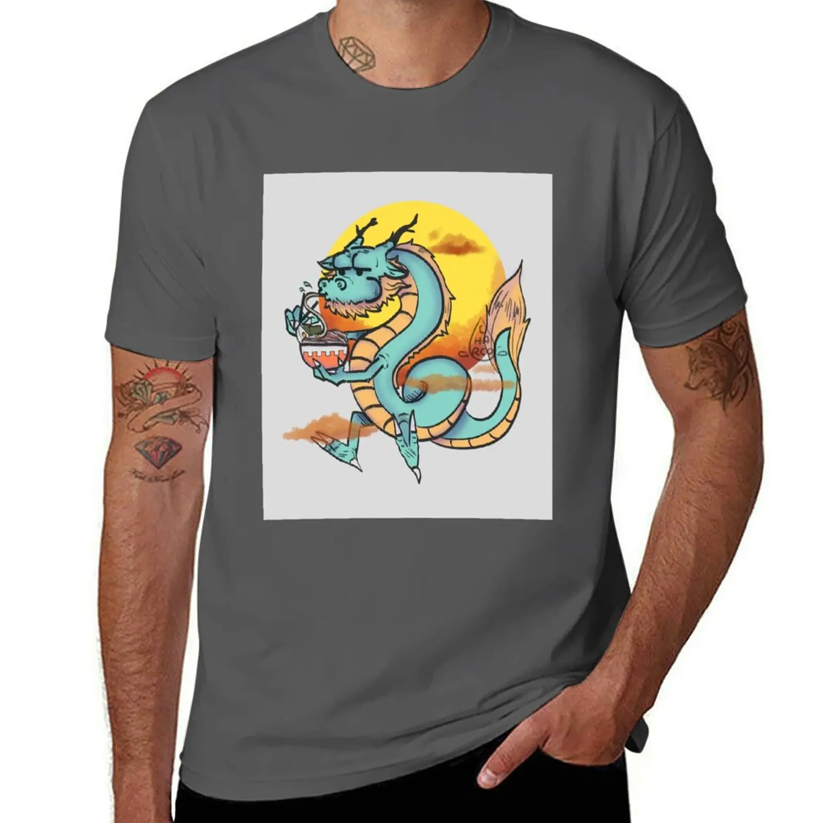 

Футболка с изображением дракона Gobble, мужские футболки с рисунком, мужские футболки с рисунком, хлопковая мягкая футболка