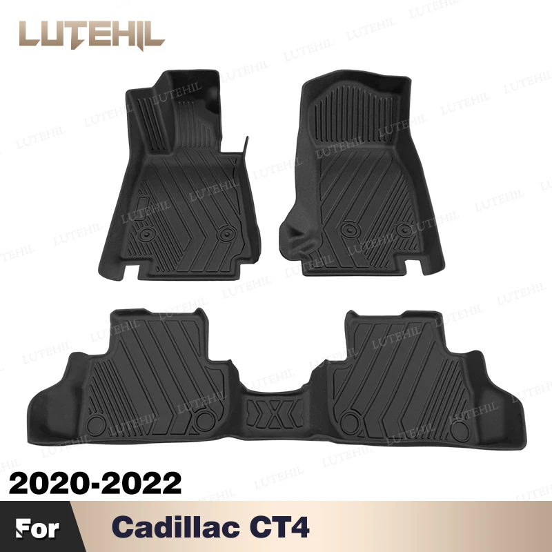 

For Cadillac CT4 2020 2021 2022 Custom All-Weather TPE Floor Mat Carpet Cover Waterproof Auto Interior Protector Accessories