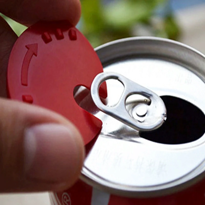 6 Pcs Beverage Cans Sealing Caps Drink Cans Convert Soda Savers Tops Snap On Leakproof Can Lid Dust Free Sealer Dustproof Lid
