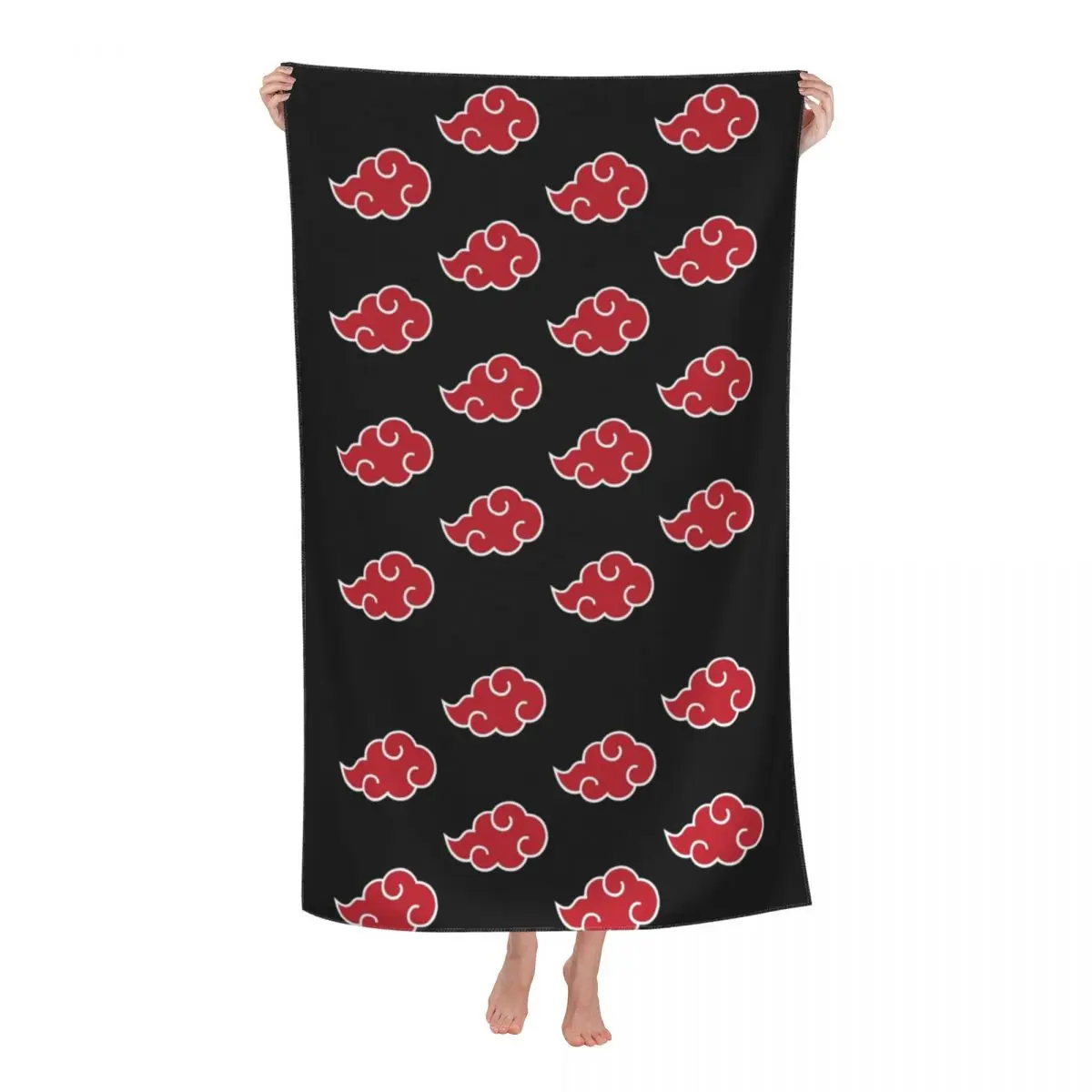 

Custom Akatsukis Neji Konoha Beach Towel Red Cloud Uchiha Itachi Sasuke Breathable Microfiber Bathroom Towels