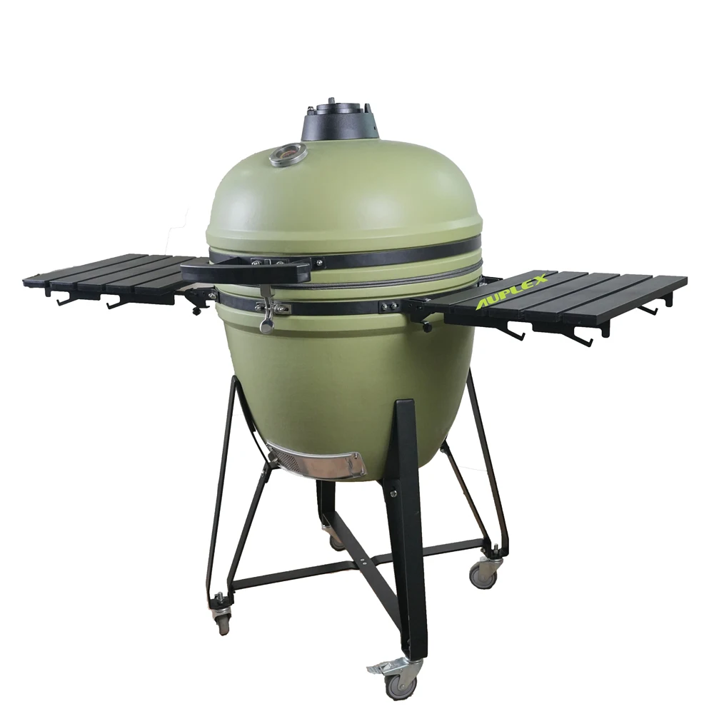 

Auplex 23.5 Inch Outdoor Ceramic BBQ Kamado Joe -Shaped Charcoal Grills for Kitchen Party Foldable Iron Steel Rotisserie