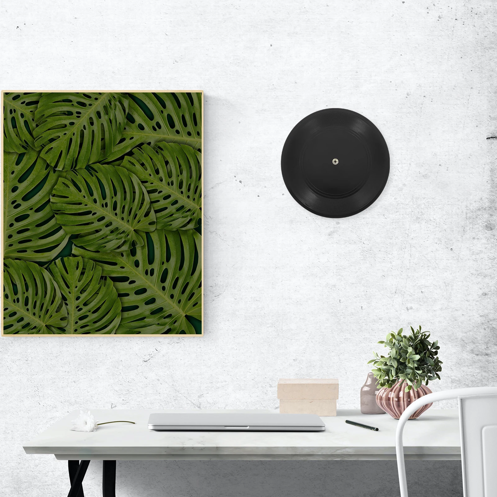 

Simulated Vinyl Disc Decoration 3D Wall Hanging Plastic Detachable Decorations for Home Disco Party Decorative Wall for Interior