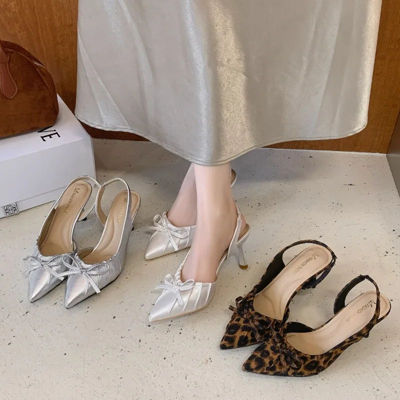 Designer Luxury Summer High Heel Women Sandals Fashion Butterfly-knot Singbacks Pumps Elegant Stripper Party Female Sandalias