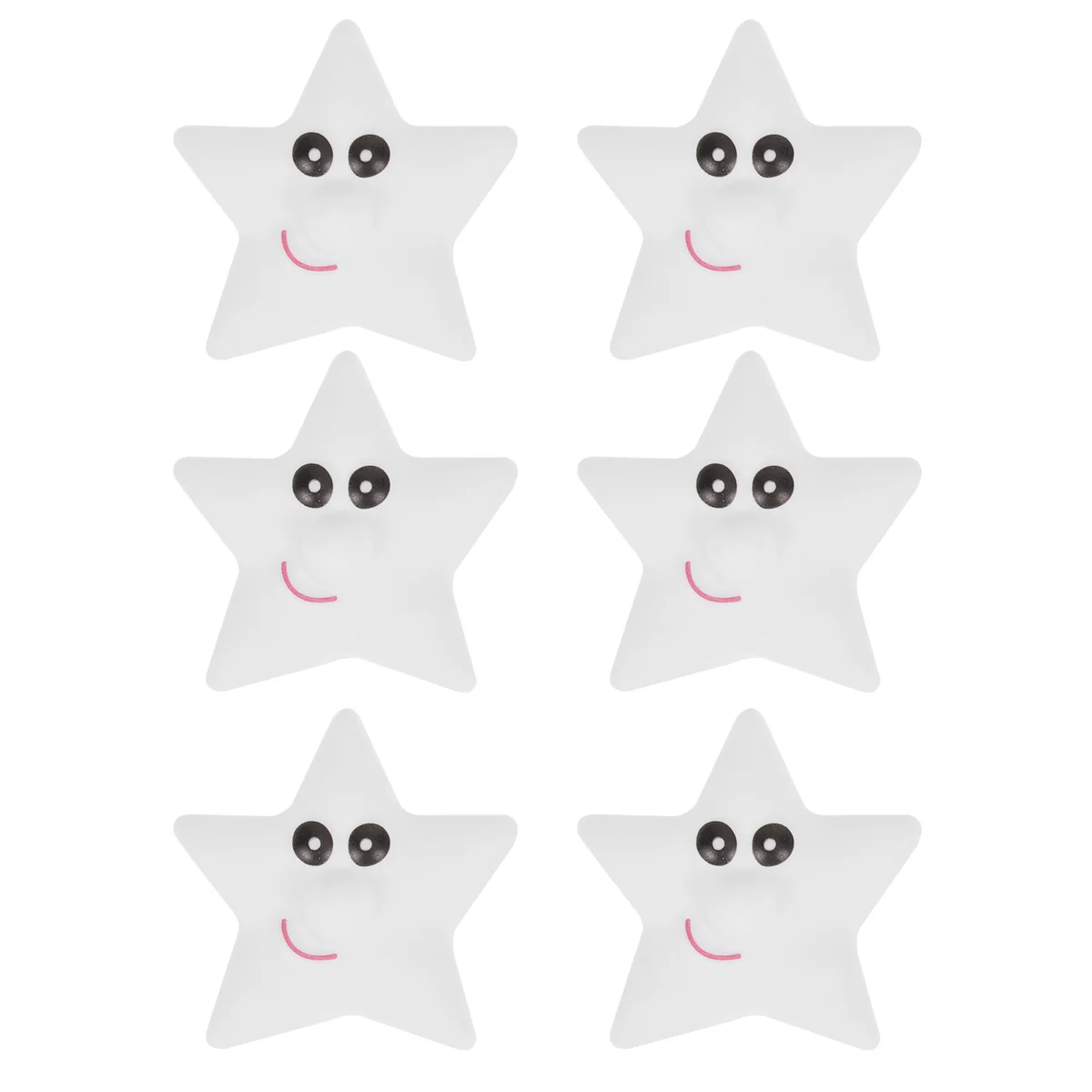 

6Pcs Five-Pointed Star Night Light LED Colorful Operated Kids Bed Light Eco-Friendly Room Decor LED Lamps