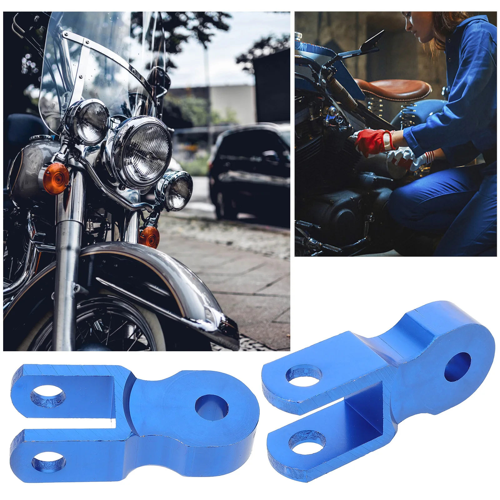 

1 Pair Aluminum Alloy Rear Shock Absorber Heightening Device Motorcycle Universal Fit Heavy Duty Metal Rear Risers Parts