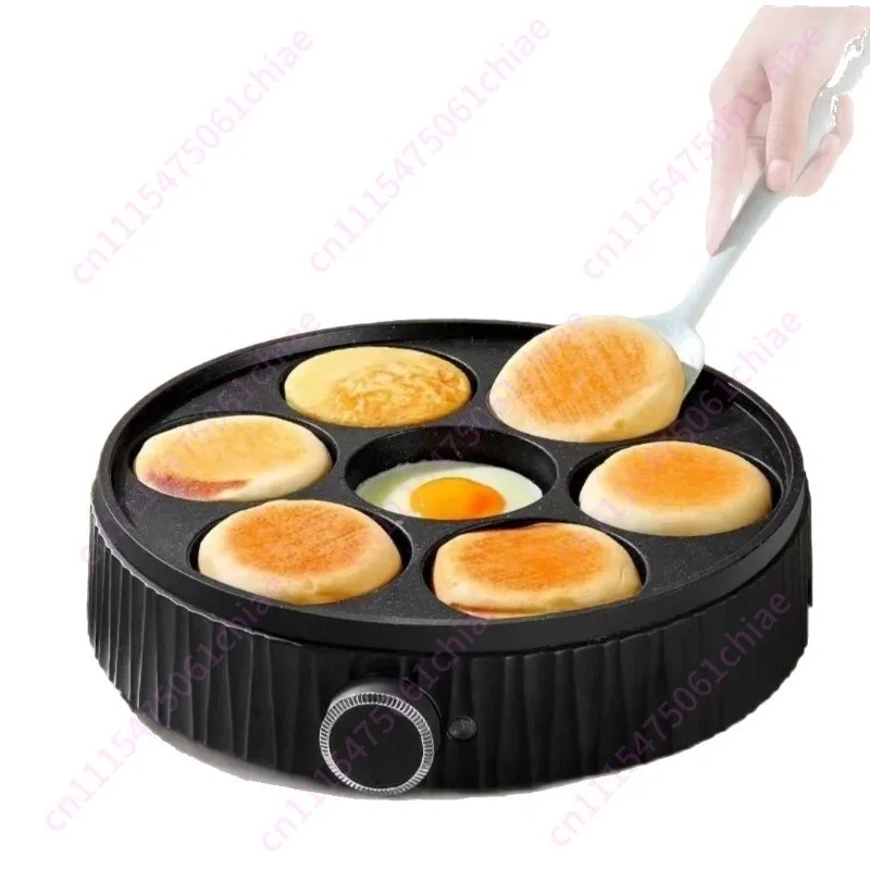 Commercial Frying Pan, Non-stick Pan, Breakfast Pot, Pot Plug-in Seven-hole Poached Egg Burger Machine