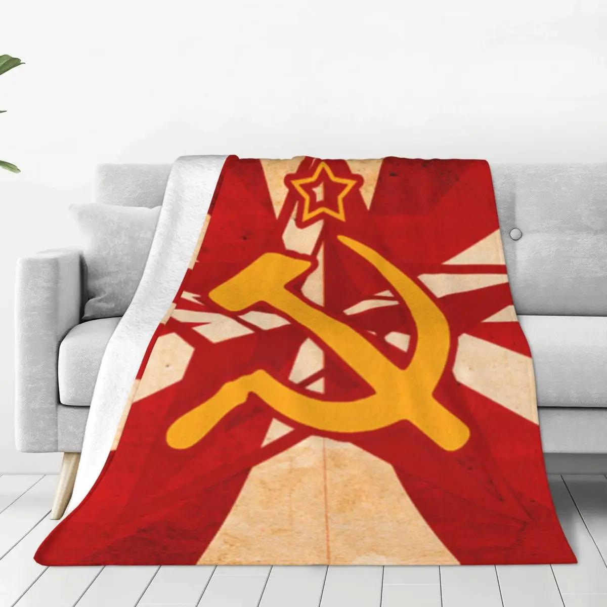 Vladimir Ilyich Lenin Marxism CCCP Communism Socialism Blankets Soft Warm Flannel Throw Bedspread for Bed  Travel Home Sofa
