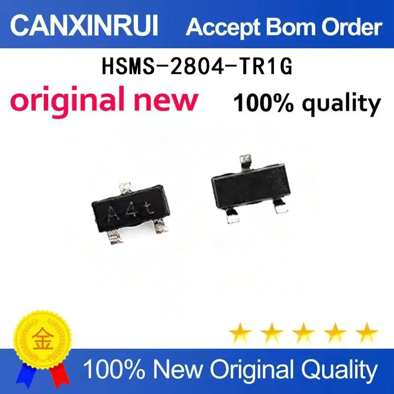 

(5-100 Pieces) HSMS-2804-TR1G SMT SOT-23 silk screen A4 RF Schottky diode spot chip IC