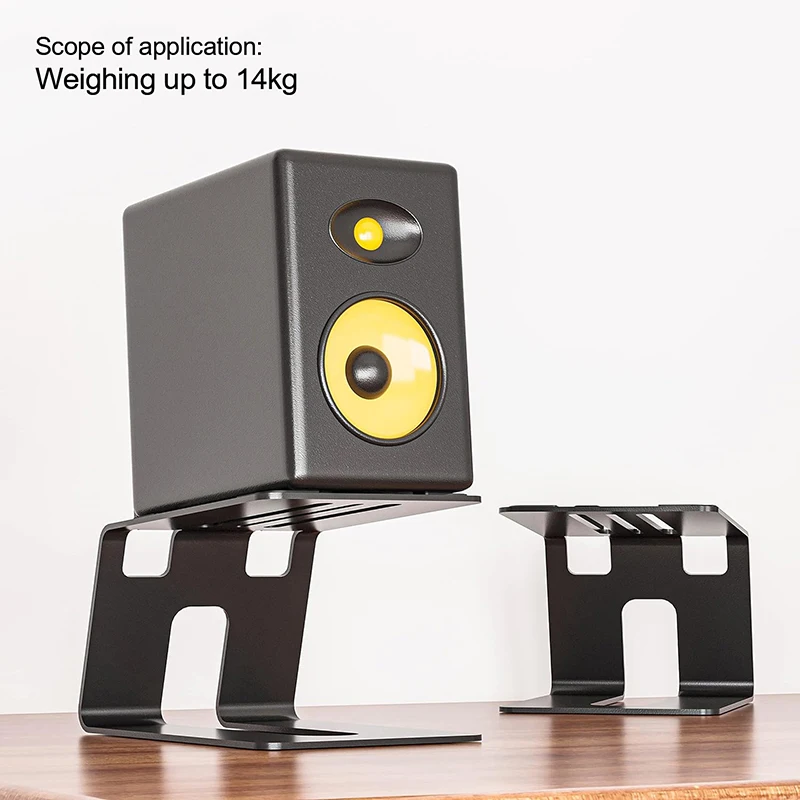 1PCS Desk Audio Stand Studio Monitor Riser For Bookshelf Desktop Laptop Speaker Metal Desk Stable Speaker Stands