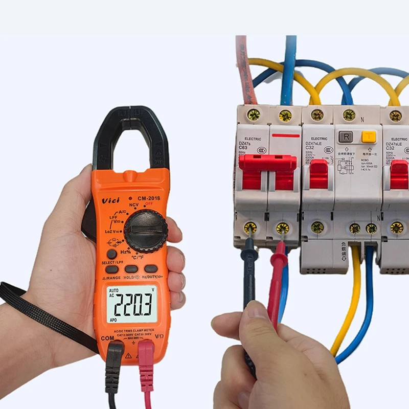 Vici Digital AC DC Clamp Current Multimeter 800A Ammeter LoZ LPF Voltage Frequency Capacitance Temp Meter 28mm Clamp Backlight