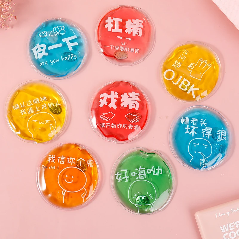 Winter Reusable Gel Hand Warmer Cute Word Print Instant Heating Pack Warmer