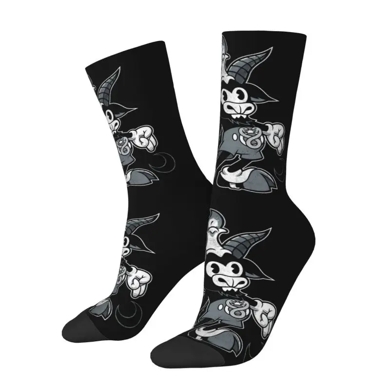 Cute Do Walt Thou Wilt Socks Women Men Warm 3D Printed Vintage Cartoon Baphomet Football Sports Socks