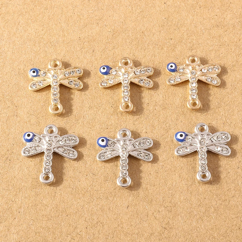 10 Stück Strass-Kristall-Glücksbringer-Anhänger mit bösen Augen zum Basteln von Ohrringen, Halsketten, Armbändern, DIY-Handschmuck und Accessoires – Detail 10