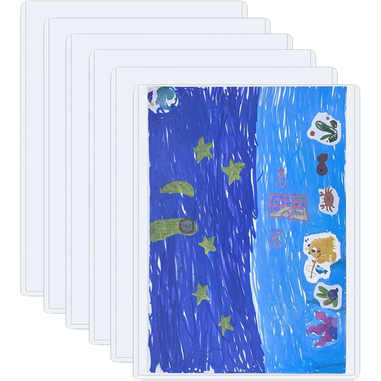 

7 PCS 8.5" x 11" Rigid Print Protectors, Clear Plastic Page Protectors, Top Loaders for Documents, Photos, Contracts