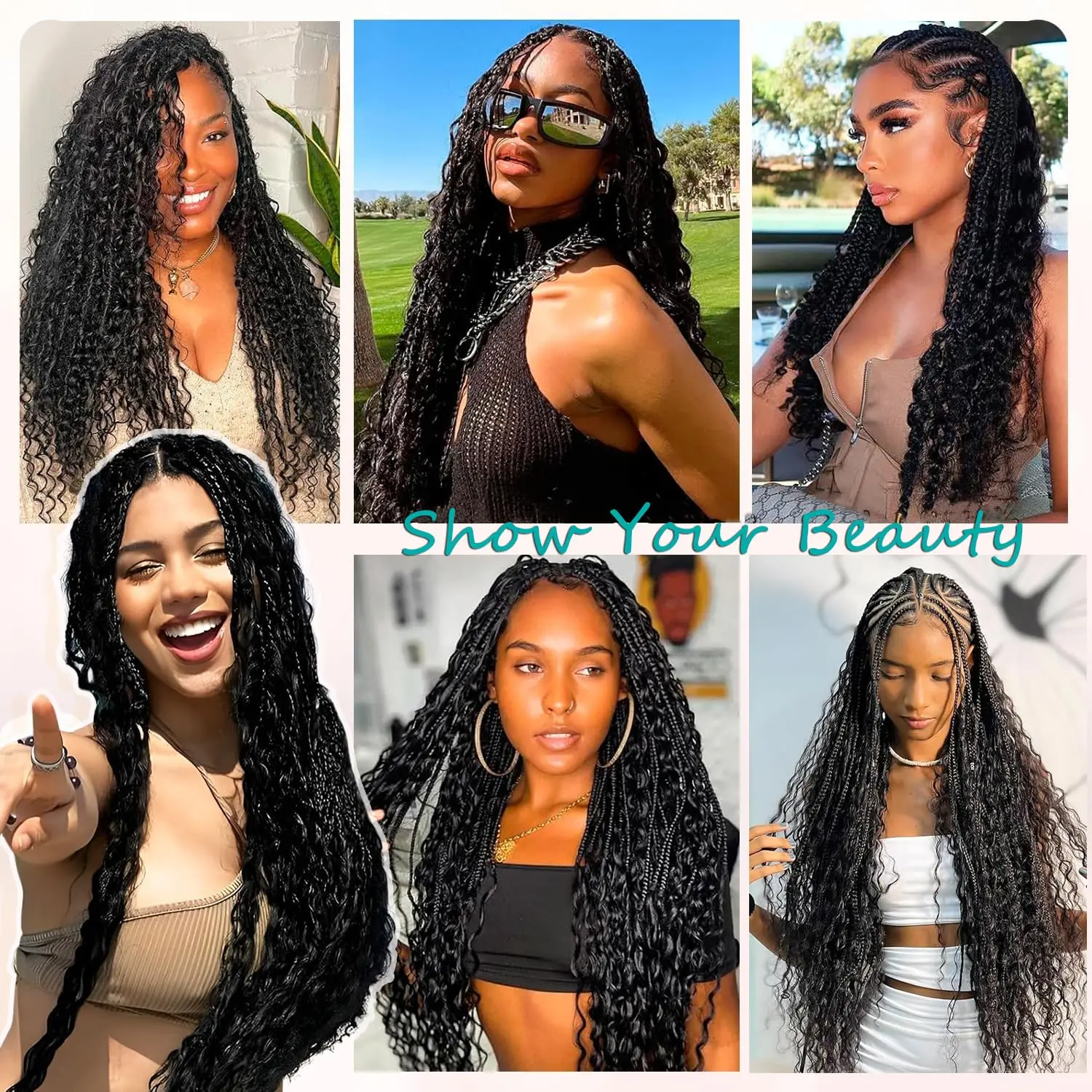 Human Braiding Hair for Boho Braids 20 Inch Deep Curly Wave Bulk Bundles 110g
