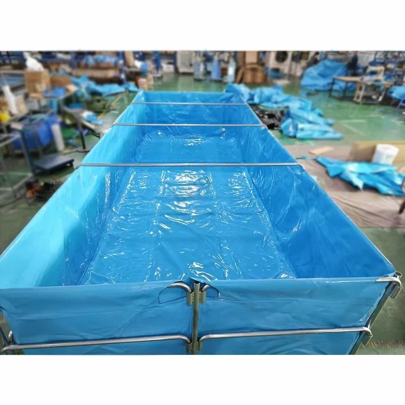 estanque de peces de 10000 litros, patio trasero sobre el suelo, estanque de peces de 10 m3 para tilapia, bagre, camarones, cultivo
