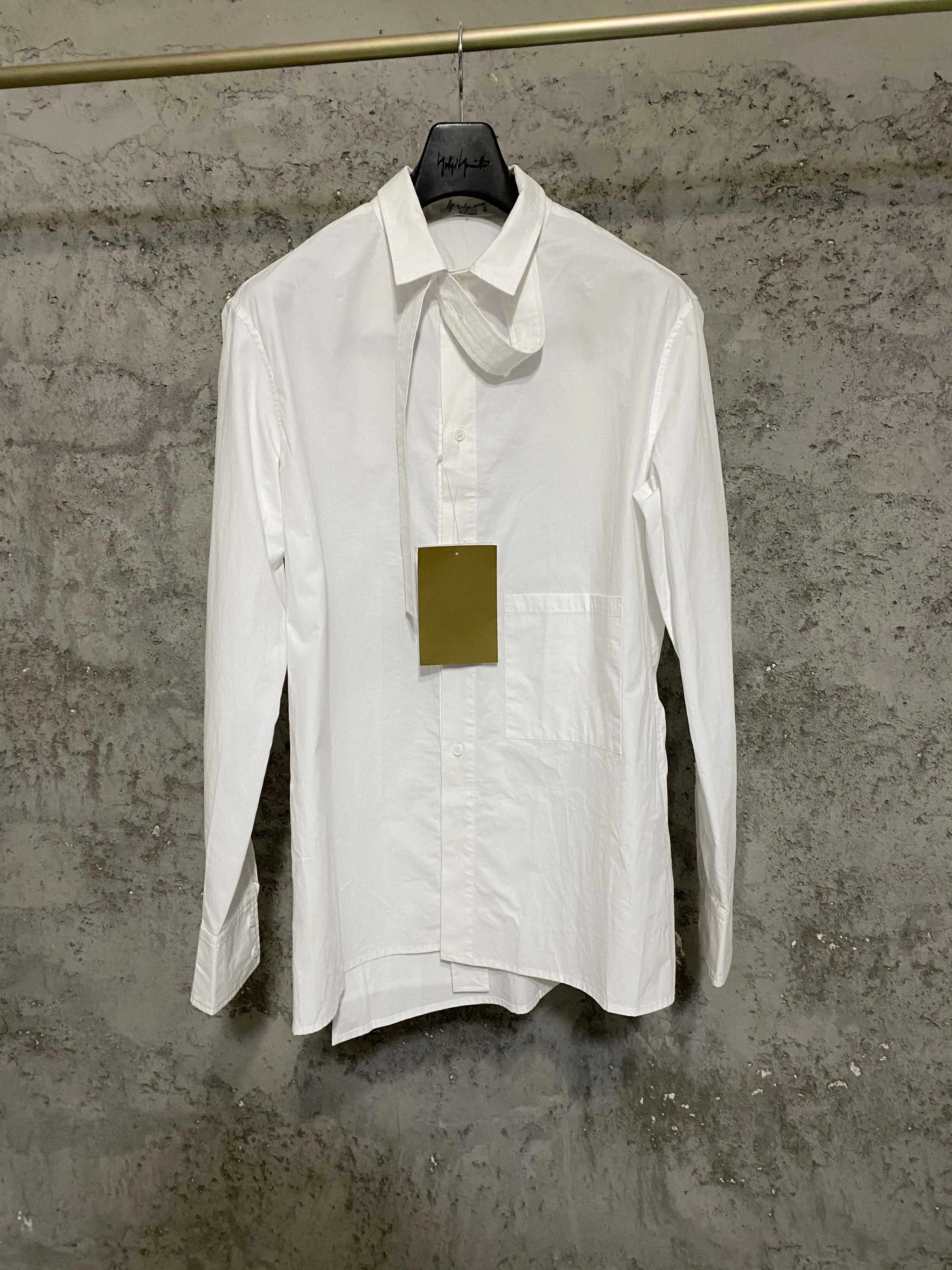 

Оригинальная японская хлопковая классическая двухслойная рубашка с длинными рукавами, однотонная модная мужская одежда