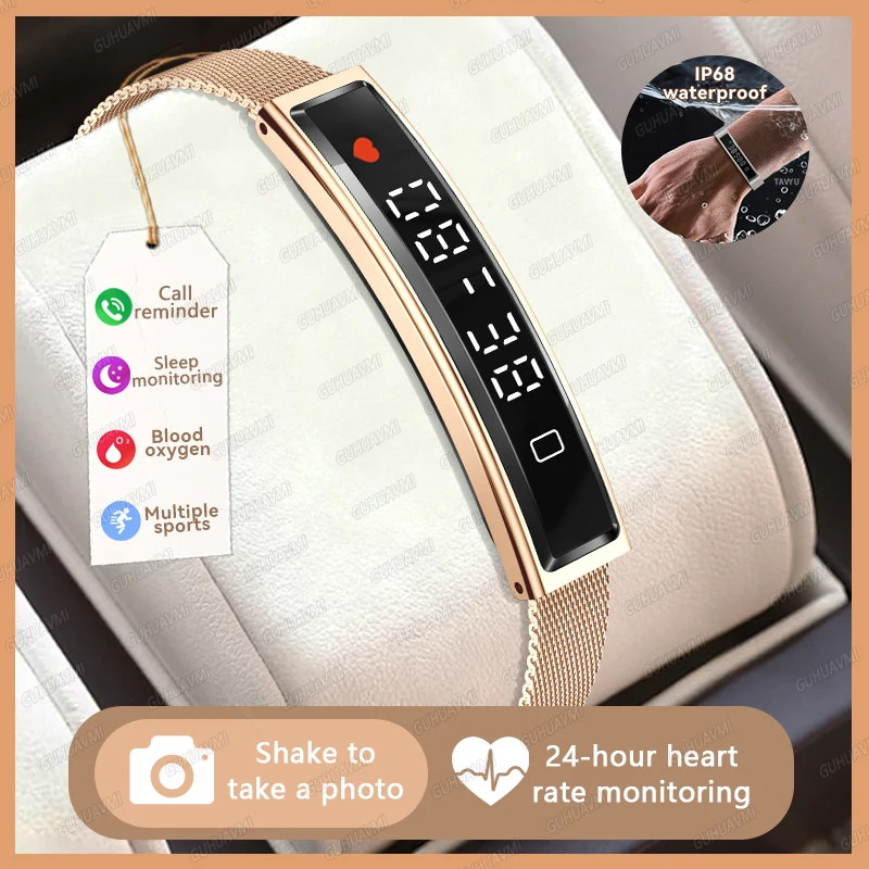 

2025 New Sports Health tracker Smart Bracelet Men Women Wristband Heart rate Sleep Monitor IP68 Waterproof Pedometer Smartwatch