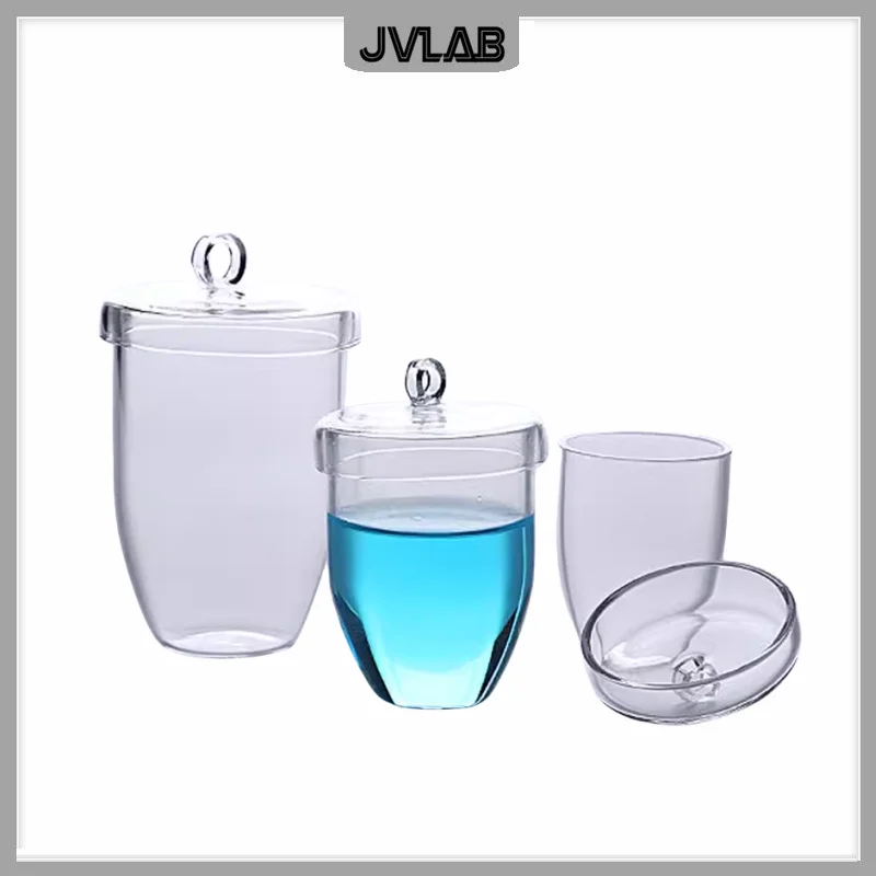 Quartz Crucible 25ML 30ML 50ML 100ML 150ML Acid Alkali Resistant High Light Transmittance Transparent Glass Crucible With Cover