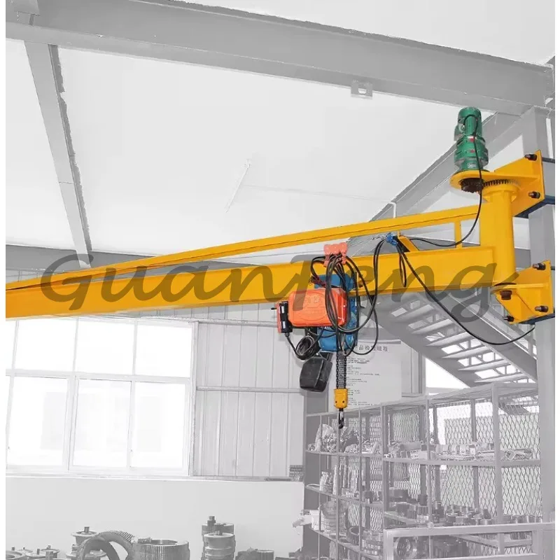 Electric 1Ton 2Ton 3Ton wall mounted cantilever crane wire rope hoist
