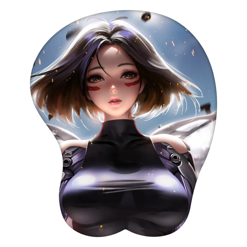 Alita Gally 3D Mouse Pad Battle Angel Anime Wrist Rest Desk MousePad Mat Gamer Accessory