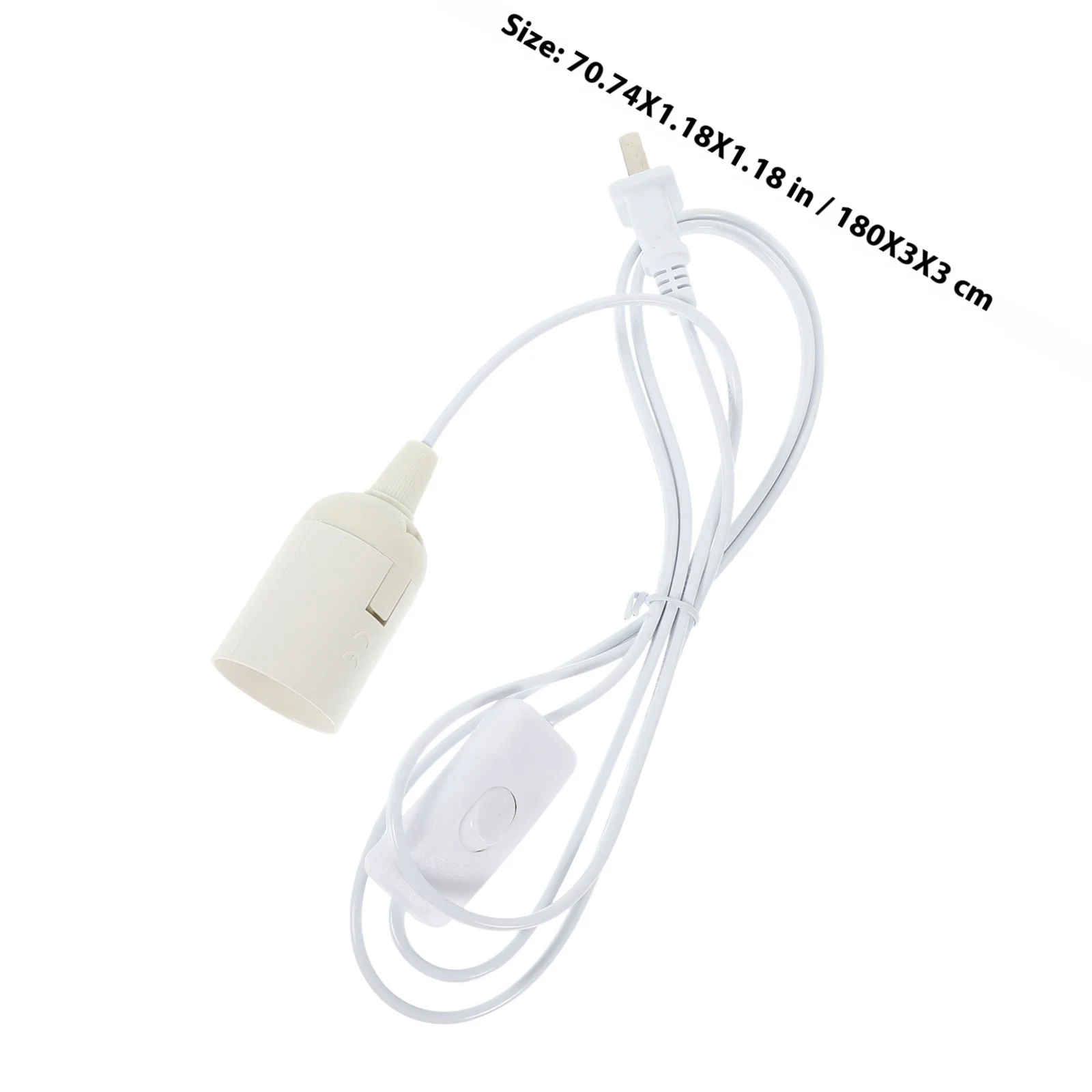 معلقة مصباح الحبل 1.8 متر قلادة مقبس الإضاءة الولايات المتحدة التوصيل DIY مصابيح لينة سلك مغمد خصائص مستقرة عالية الأداء