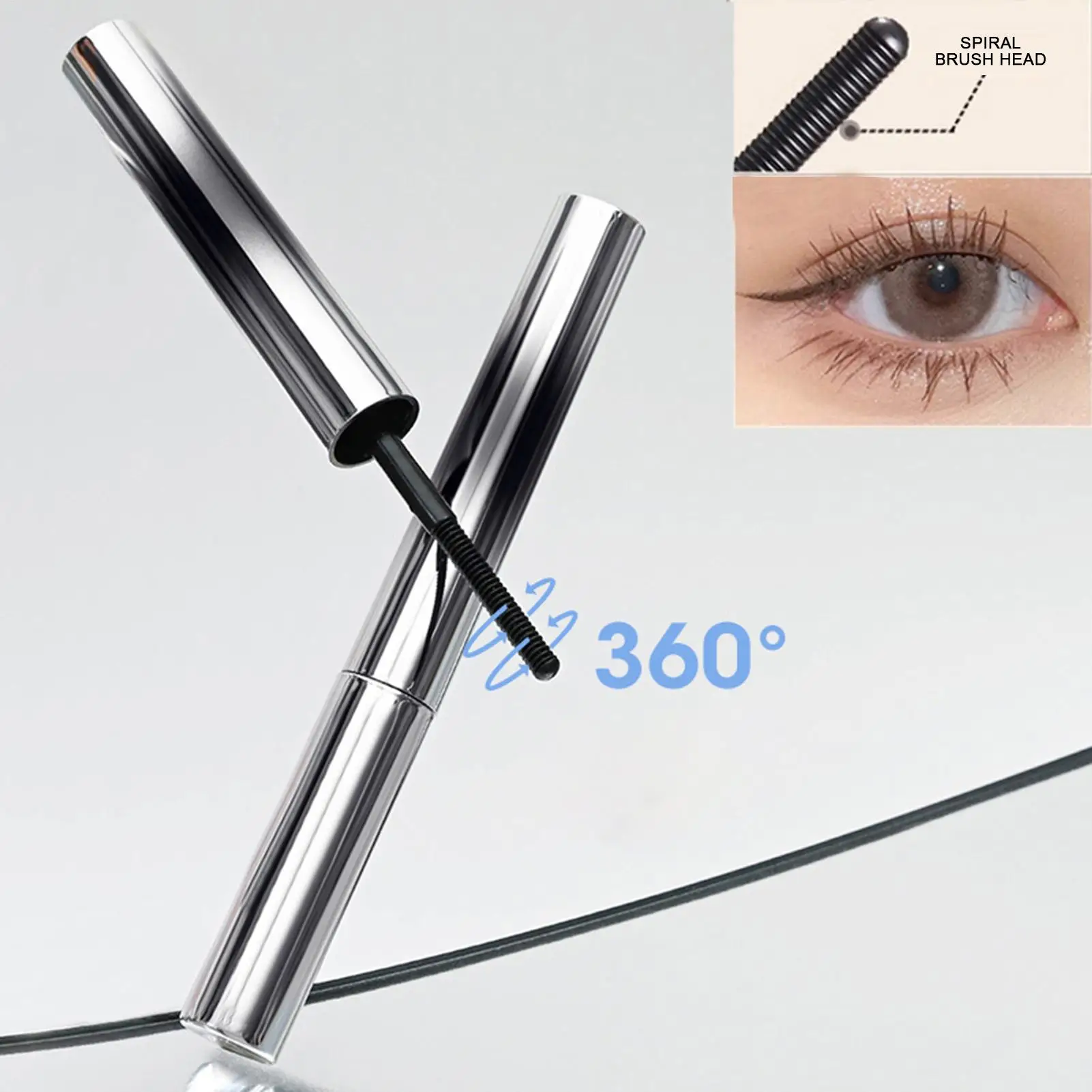 Mascara cils anti-taches Extension de cils Mascara sûr Mascara fer Mascara 3D Curling Mascara fibre de soie mat Mascara noir marron