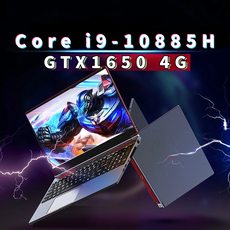 New16.1 Inch 10th Gaming Laptop Intel Core I9-10880H I I7-10880H Nvidia GTX 1650 4G Windows 10/11 Gaming Laptop Metal Ultrabook