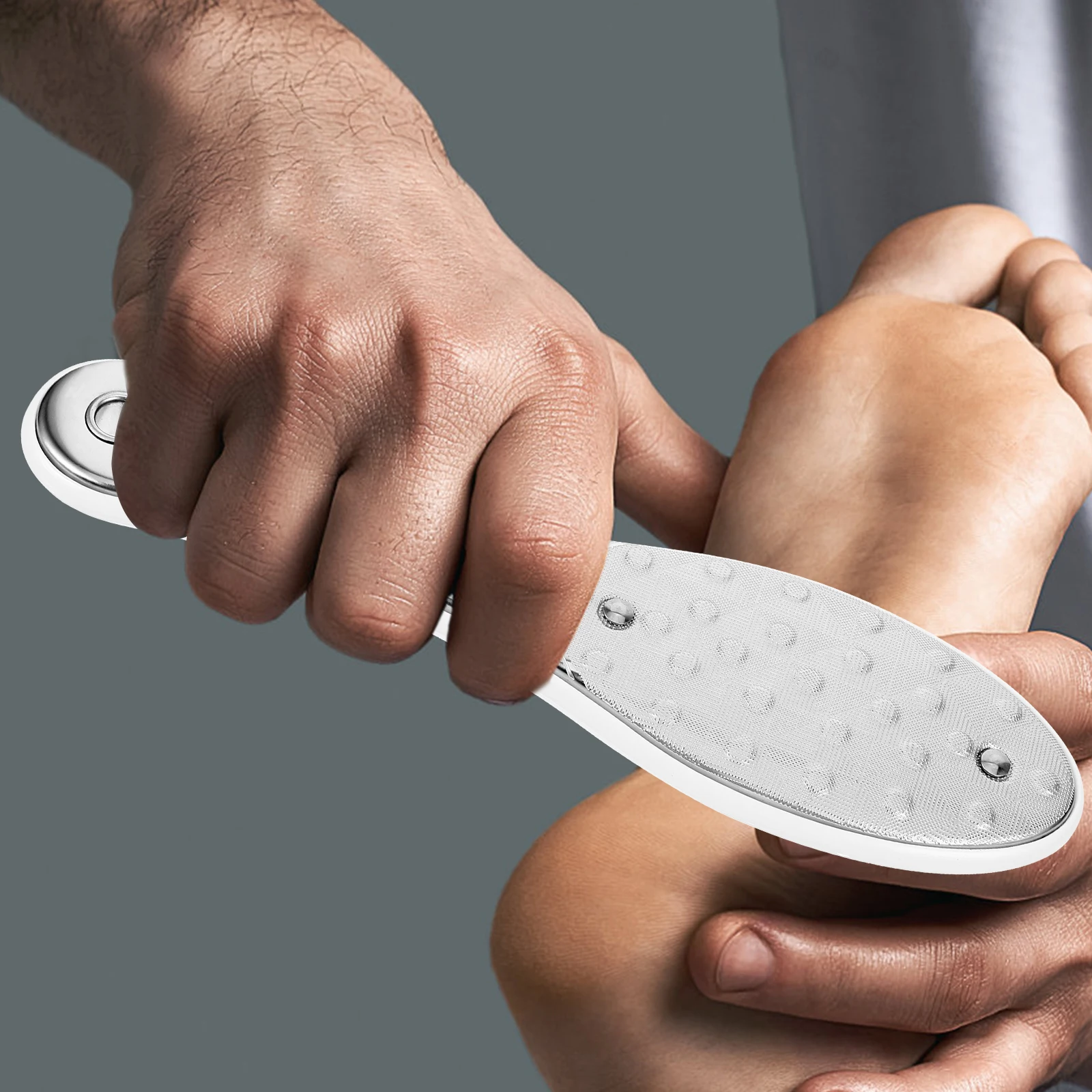 

Stainless Steel Foot File Callus Remover Tool Pedicure Scrubber for Dead Skin Hard Skin Exfoliator Household Feet Care Grater