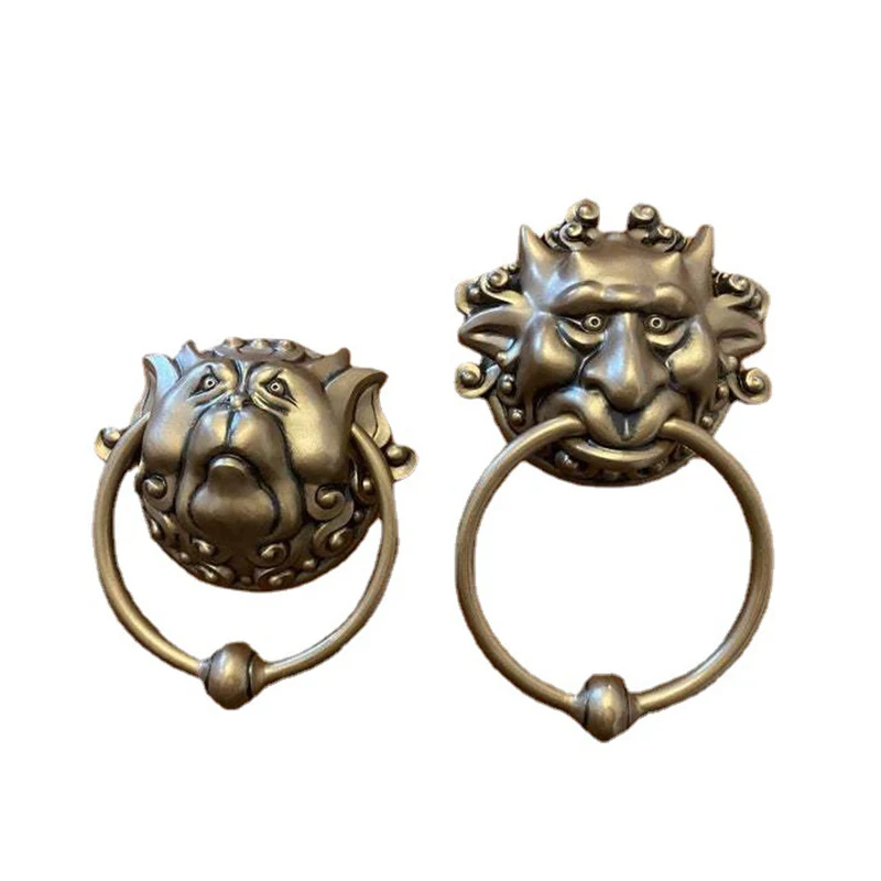 Door Knocker Vintage Vivid Resin Dragon Wall Hanging Door Handle Door Decor Mouth Gate Handle Ring For Any Door