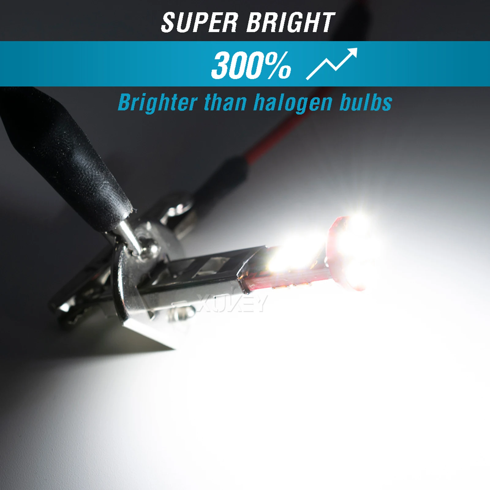 2x LED H1 Light Bulbs Fog Lamp Car Fog Light 12V 3W Super White Light 6000k Headlights Lamp Halogen Replacement Bulbs