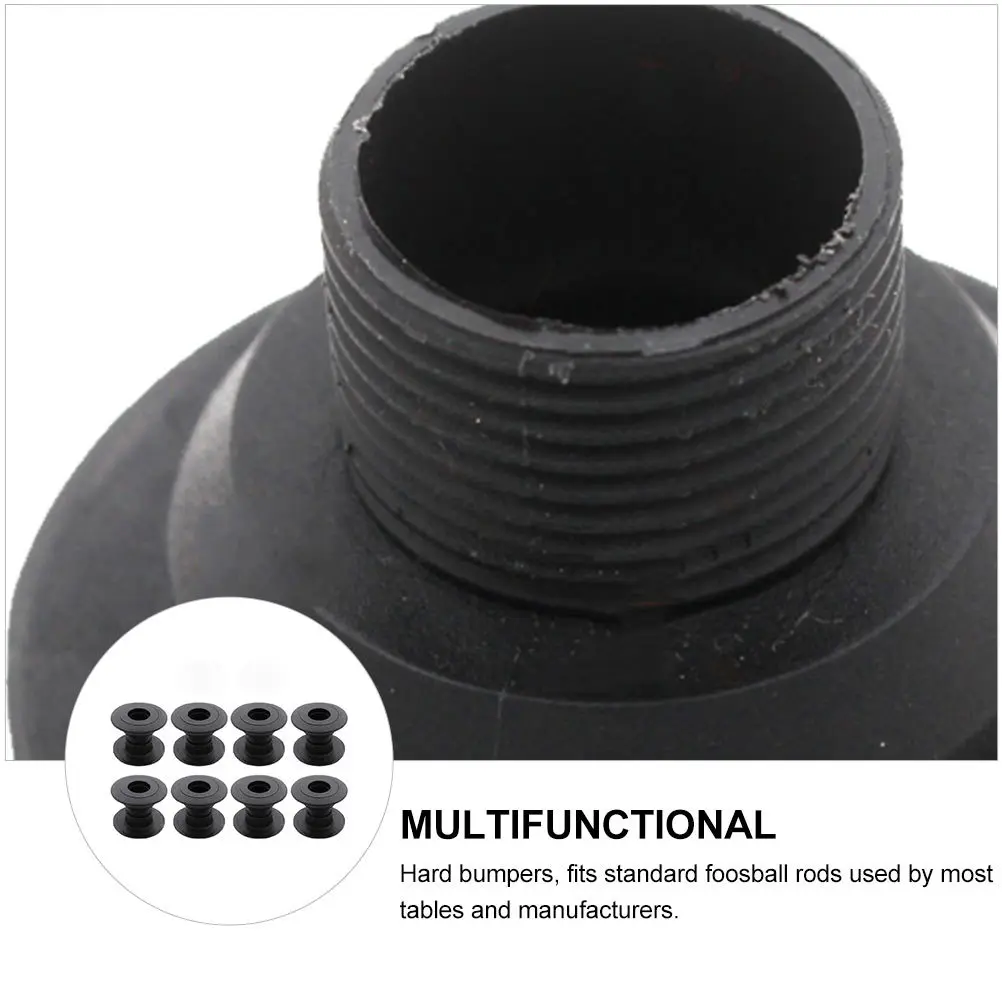 

8 pcs Foosball Bearing Rod Table Football Bushings Replacement Black Hard Bumpers For Tabletop Soccer Universal Fit