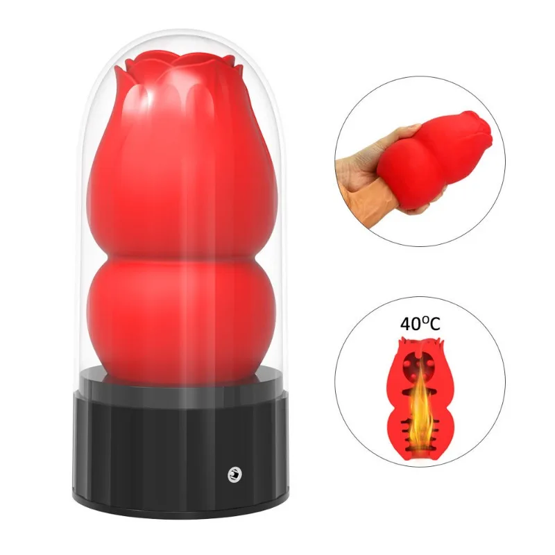 Male Masturbator Manual Sex Toys for Men USB Heated Base Penis Trainer Penis Pump Adult Pocket Pussy 3D Male Stroker