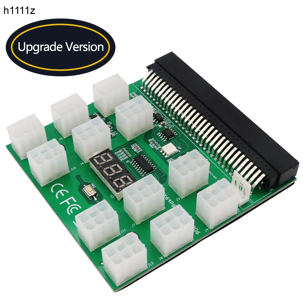 Breakout Board PCI-E 12V 64Pin do 12 x 6Pin Zasilacz serwerowy Moduł zasilania do serwera HP 1200W 750W PSU GPU BTC Mining