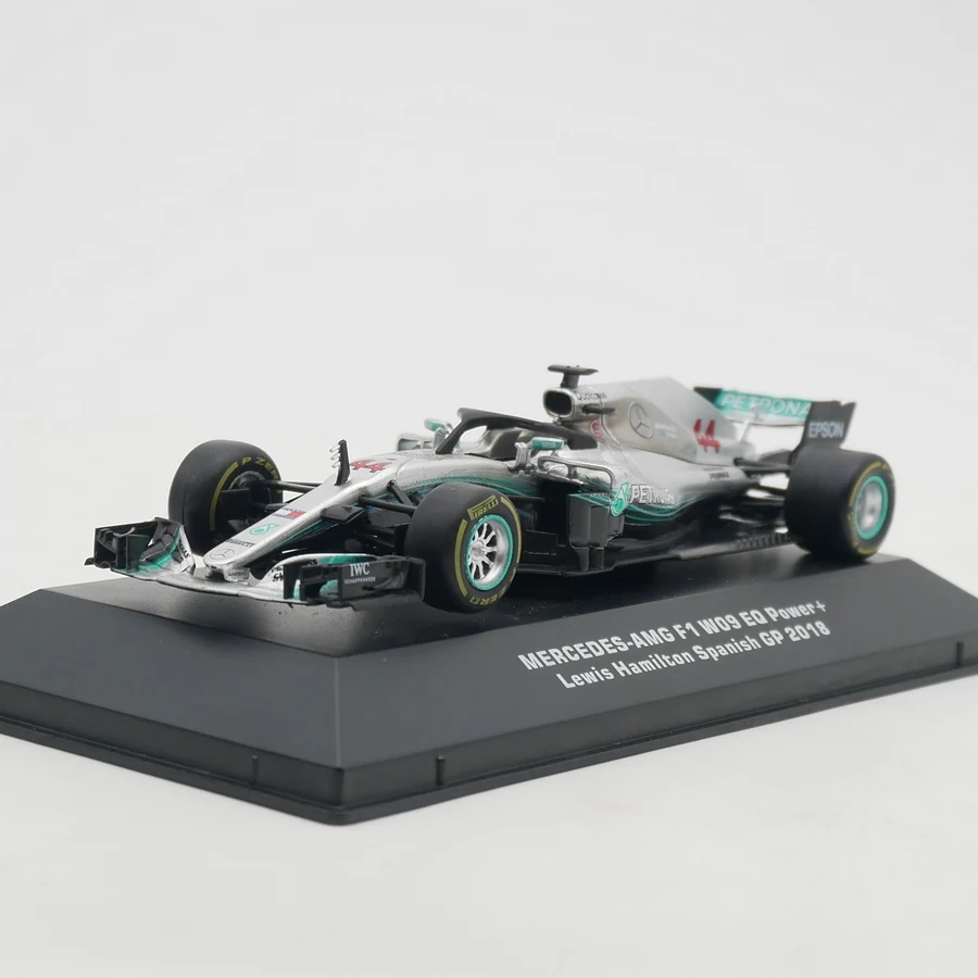 おもちゃの車両コレクション-ixo-1-43-メルセデス・amg-f1-wo9-eq-パワー-ルイス・ハミルトン-スペインgp-2018-レーシングダイキャストカーモデル