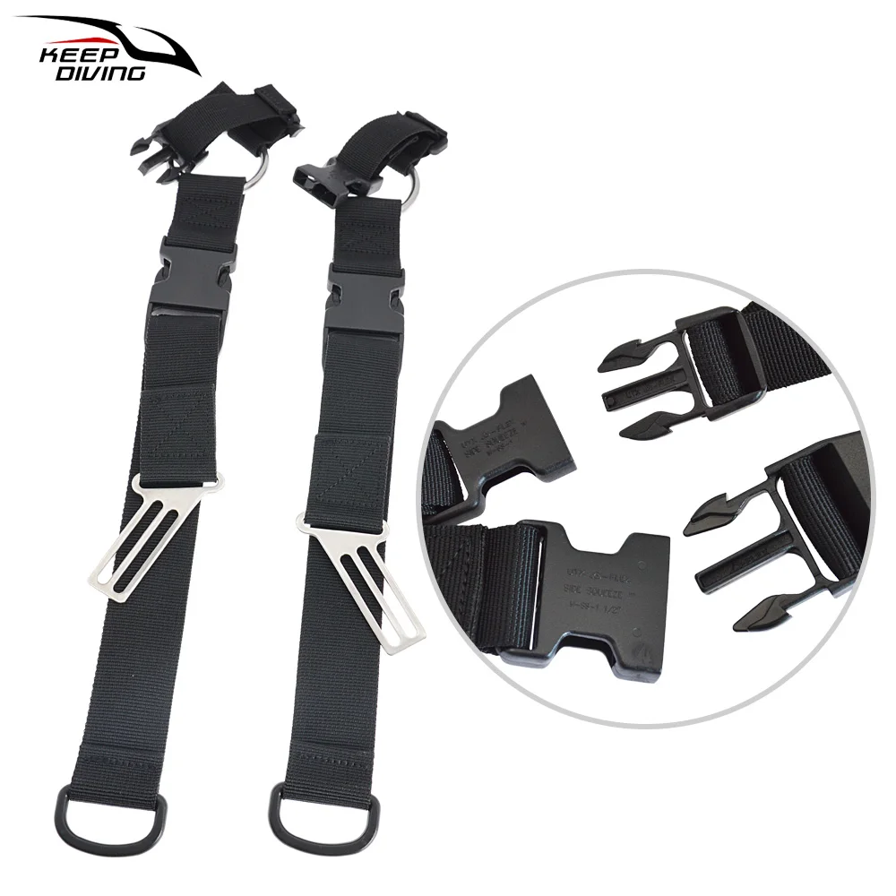 Scuba Diving Adjustable Backplate Quick Release Webbing Set BCD Ultralight Backplane Accessories 1.8M Nylon Webbing