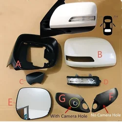 RearView Mirror Cover Shell Side mirror Glass frame For Toyota Land Cruiser Prado FJ150
