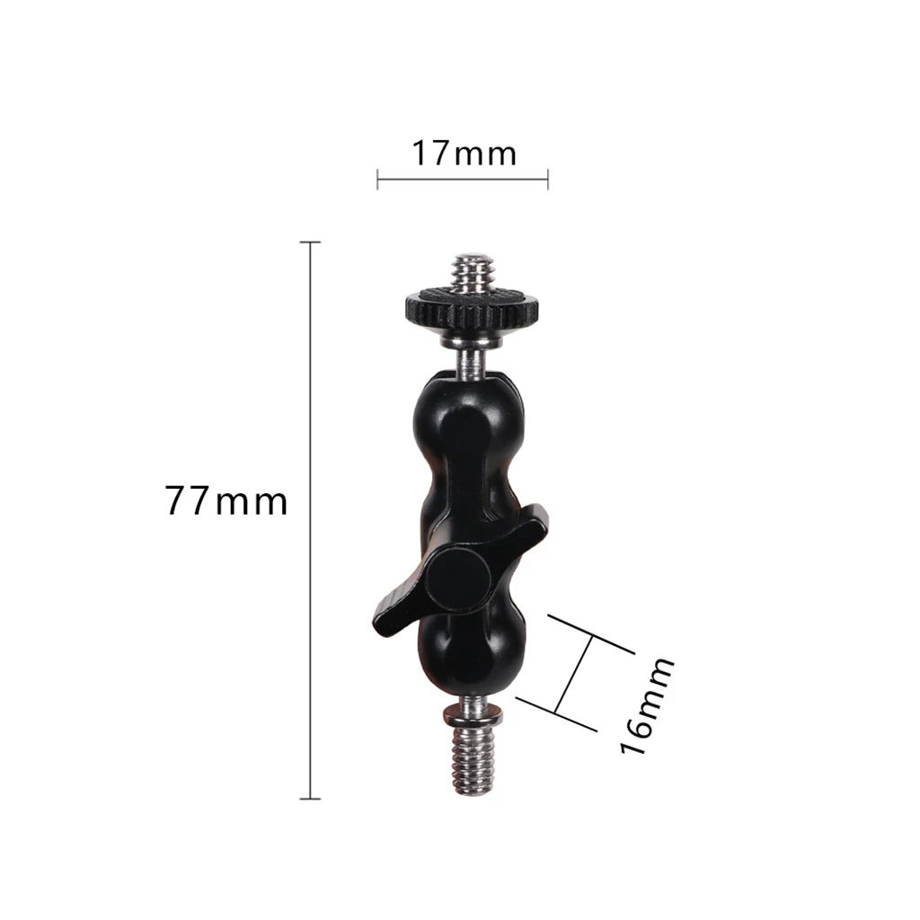 Universeller magischer Arm mit kleiner Kugelkopf-Monitor halterung Doppel 1/4 "Schraube für Sony Canon Kamera Zubehör Stativ Telefon clip – Detail 6