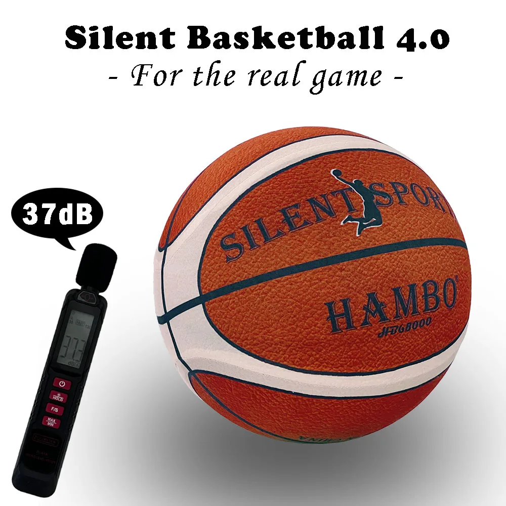 Silent Basketball พร้อมผ้าคลุมบอล Size 7 #   6 #   5 #   สําหรับทุกวัย Mute Bouncing Foam Ball Quiet Dribble Train เกมกีฬาในร่ม