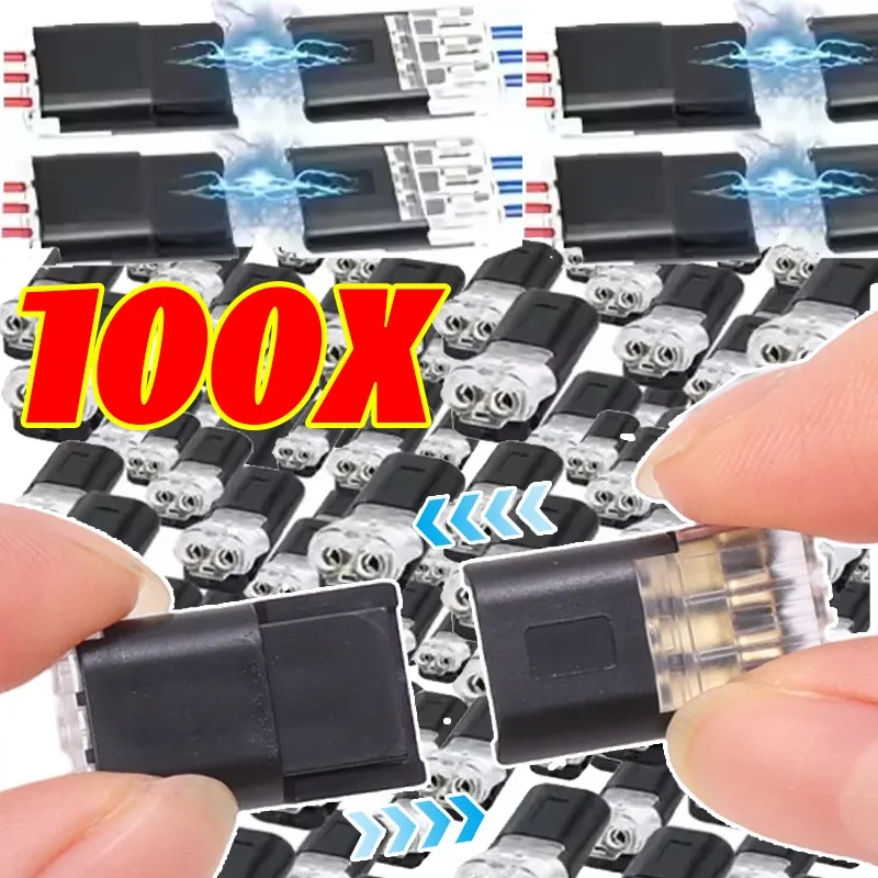 

3-Pin Quick Connect Splice D3 Wire Connector for Car Lighting LED Strip Compact Terminal Block Solderless Electrical Push-in