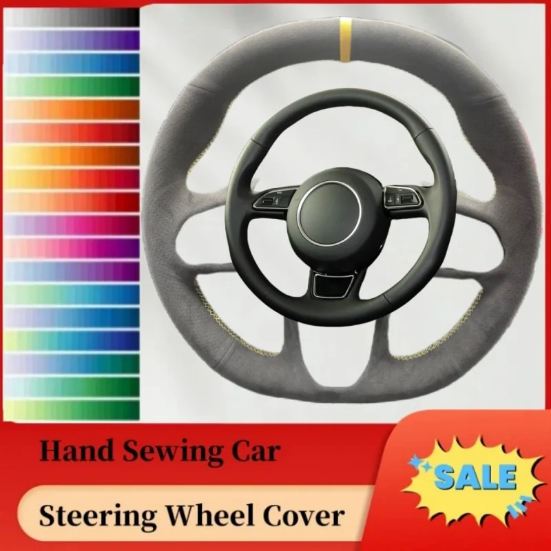 

DIY устойчивый к истиранию дышащий замшевый чехол на руль для Audi A1 A3 S3 A4 A5 S5 A7 S7 Q3 Q5 TT авто интерьер