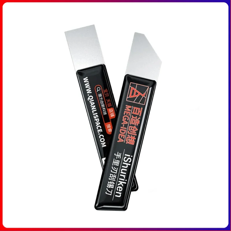 

Qianli Mega-Idea Ultra Thin T0.2mm iShuriken Tin Spatula BGA Reballing Scraper Mobile Phone Repair Glue Remover Blade Hand Tools
