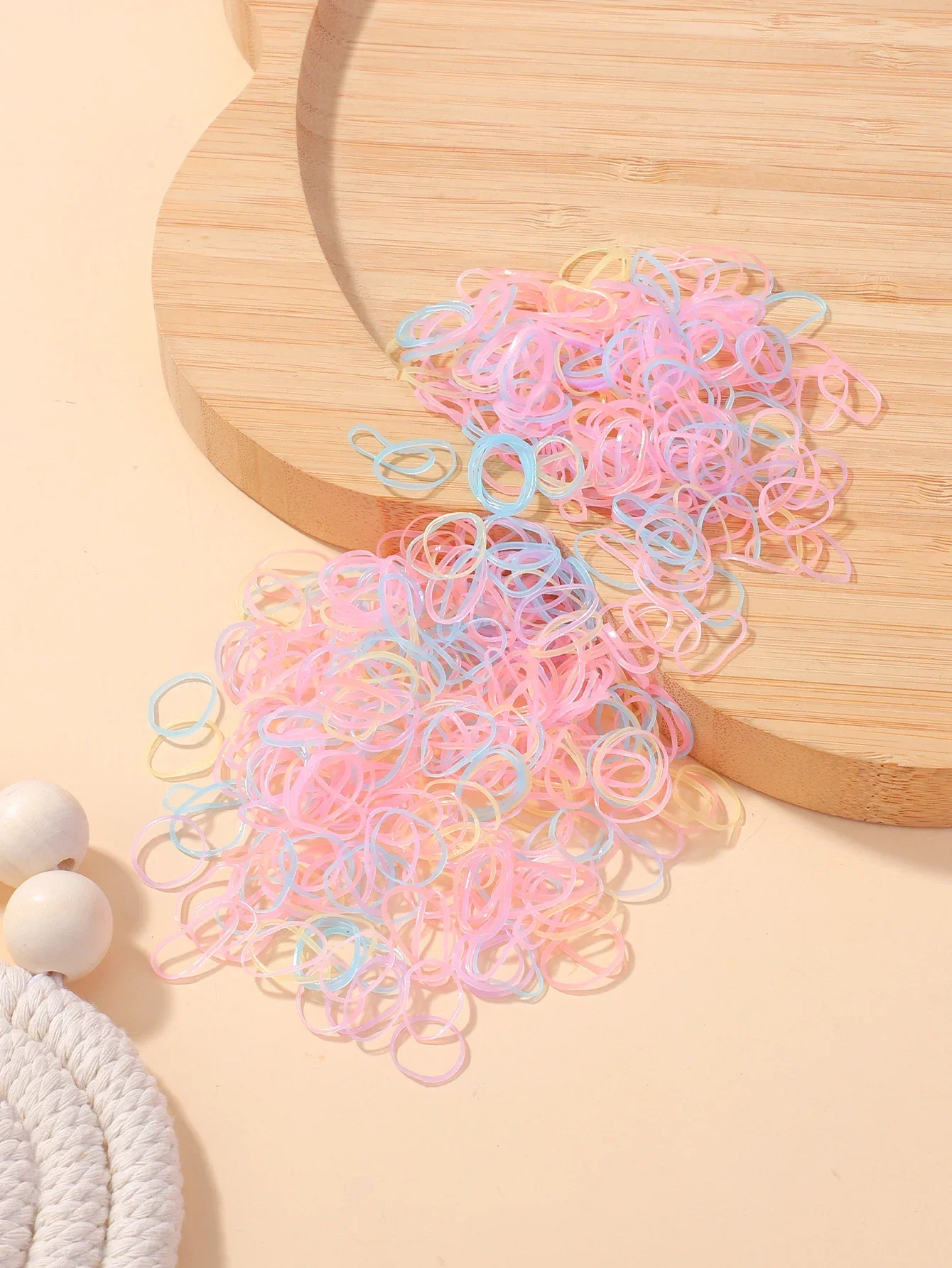 500Pcs/Set New Candy Color Girls Hair Accessories Rubber Band Elastic Hairband Children Ponytail Fixer Strap Children Decoration