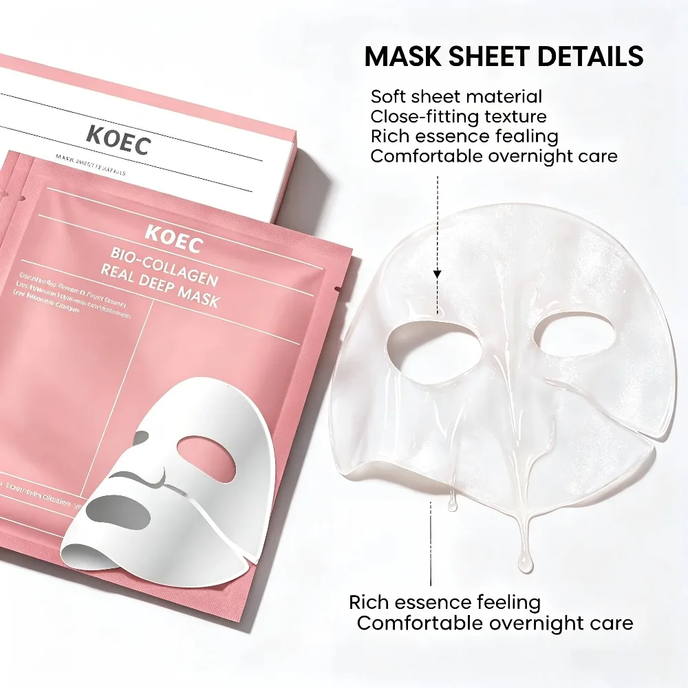 Deep Absorbable Bio-Collagen Night Mask with Ferment Extracts, Multi-Benefit Overnight Skin Care Mask, Helps Plump Skin Texture, Refines Pore Appearance, Tones Facial Contours, and Enhances Natural Radiant Skin Tone