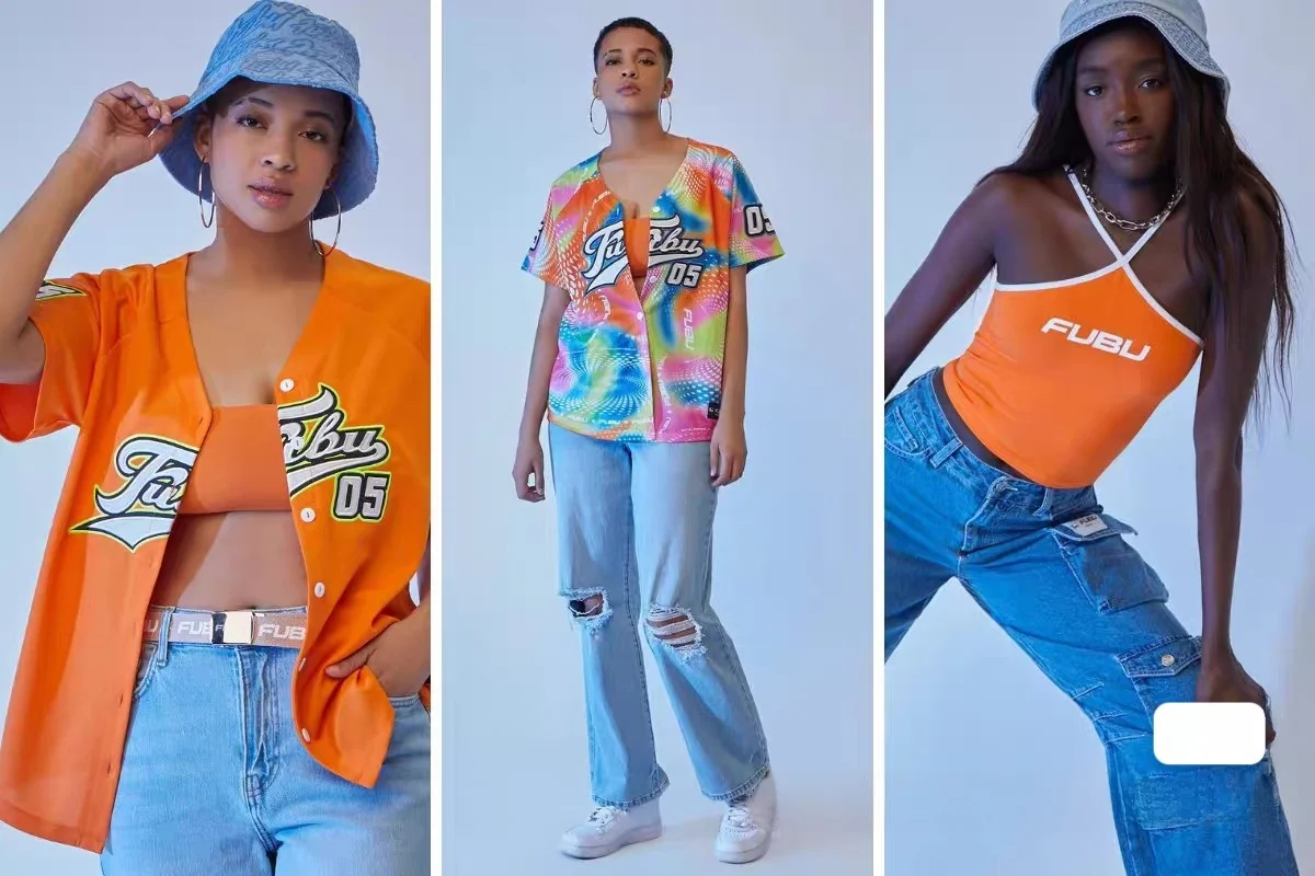

Высококачественный модный бренд Fubu F2 Collaborative ort Sve Бейсбольный трикотаж Этнический сценический костюм Женская осенняя мода