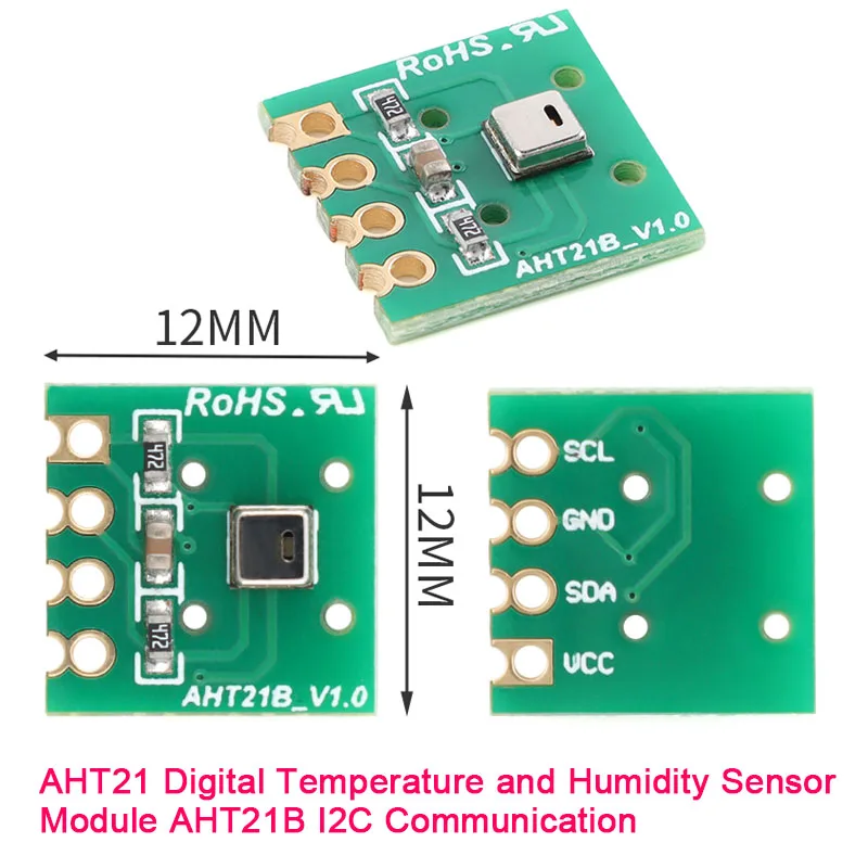 10Pcs/1pc AHT21 AHT21B High Precision Digital Temperature and Humidity Sensor Module I2C Communication Replace SHT20 For Arduino
