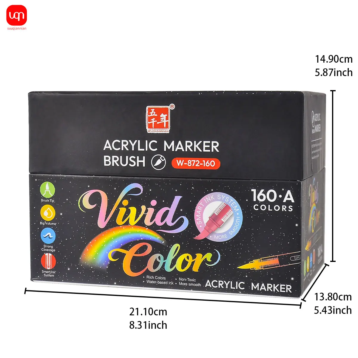 Picture 4: WQN-160 Colored Liquid Acrylic Markers Set, Writing and Creative Drawing Pens,Suitable for Stones,Cups,Ceramics,Glass Materials