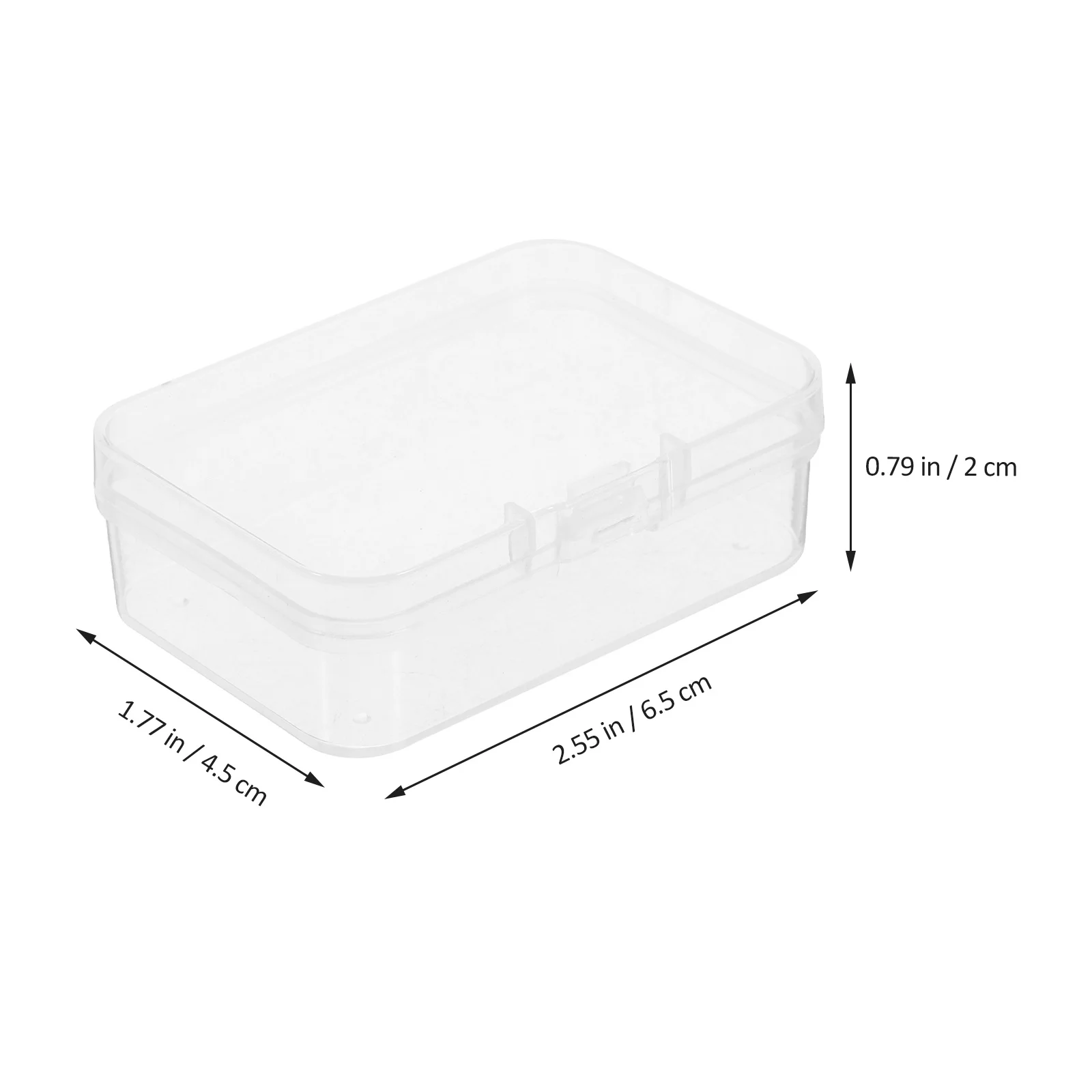 Caja de almacenamiento de plástico de 10 Uds., contenedores pequeños transparentes de 3,5x2,4x1,2 pulgadas para cuentas, joyería artesanal, organizador de tornillos, Mini estuche para aparejos