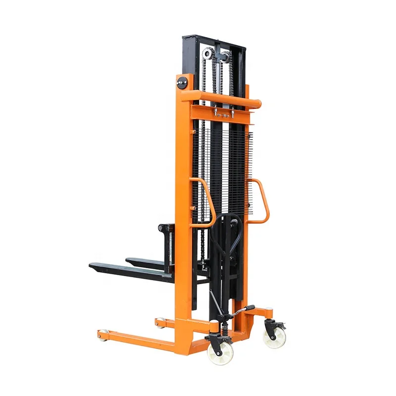 

1000Kgs Hydraulic Manual Stacker 1 Ton Steel Hydraulic Stacker Manual For Lifting 1.6M